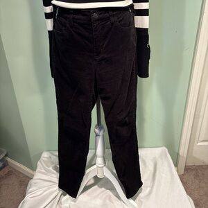 J Crew Women’s skinny Black fine Corduroy Pants size 29. NWOT